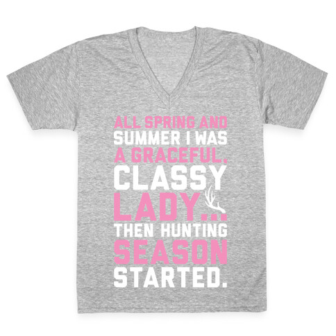 Then Hunting Season Started V-Neck Tee Shirt