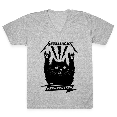 Metallicat Unfurrgiven Black Edition V-Neck Tee Shirt