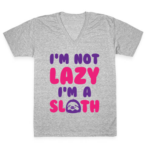 I'm A Sloth V-Neck Tee Shirt
