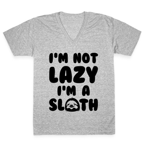 I'm A Sloth V-Neck Tee Shirt