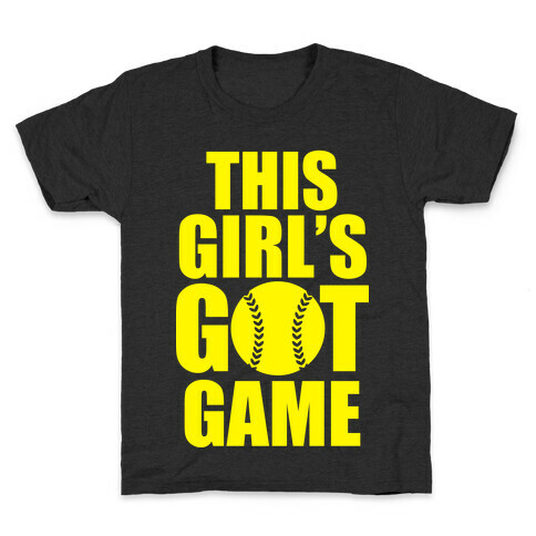 This Girl's Got Game (Softball) Kids T-Shirt