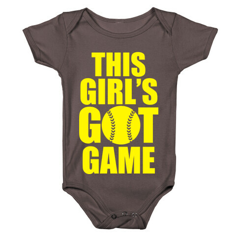 This Girl's Got Game (Softball) Baby One-Piece