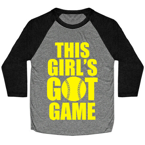 This Girl's Got Game (Softball) Baseball Tee