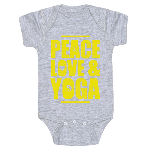 Peace Love Yoga Baby One-Piece