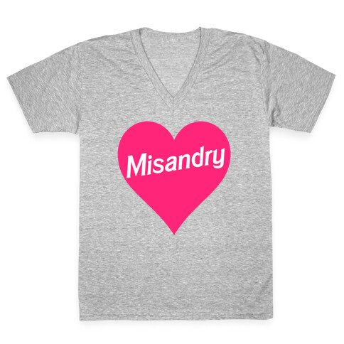 Misandry Heart V-Neck Tee Shirt