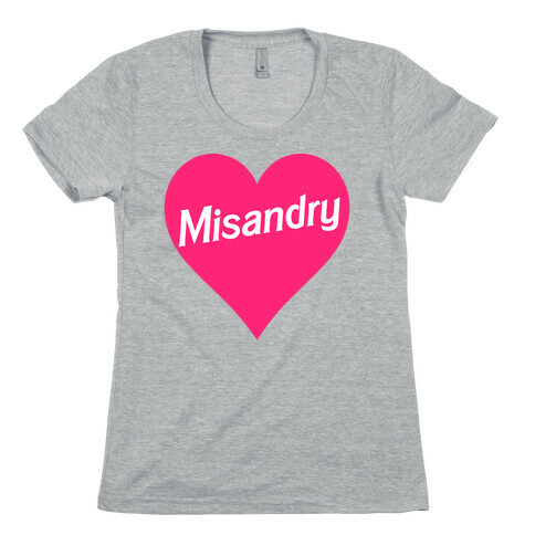 Misandry Heart Womens T-Shirt