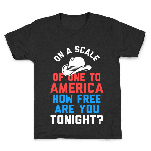On a Scale of One To America (White Ink) Kids T-Shirt