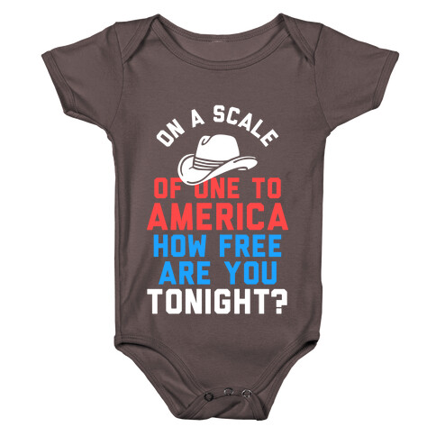 On a Scale of One To America (White Ink) Baby One-Piece