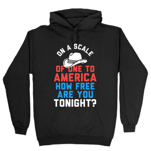 On a Scale of One To America (White Ink) Hooded Sweatshirt