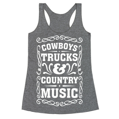 Cowboys Trucks & Country Music Racerback Tank Top