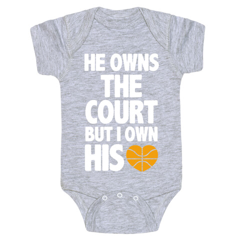 He Owns the Court (basketball light) Baby One-Piece