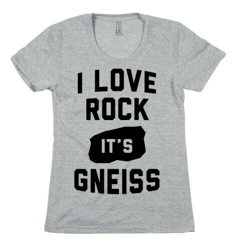 I Love Rock Womens T-Shirt