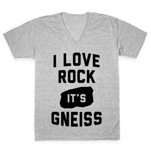 I Love Rock V-Neck Tee Shirt