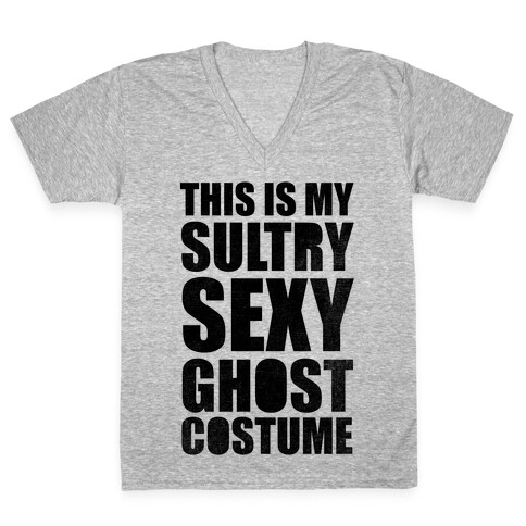 This Is My Sultry Sexy Ghost Costume V-Neck Tee Shirt