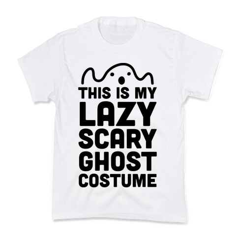 Lazy Scary Ghost Costume Kids T-Shirt