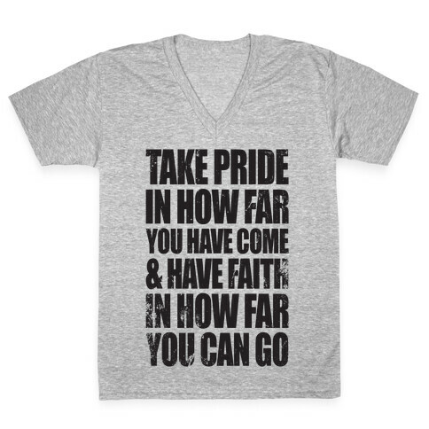 Take Pride & Have Faith V-Neck Tee Shirt