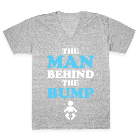 The Man Behind The Bump V-Neck Tee Shirt