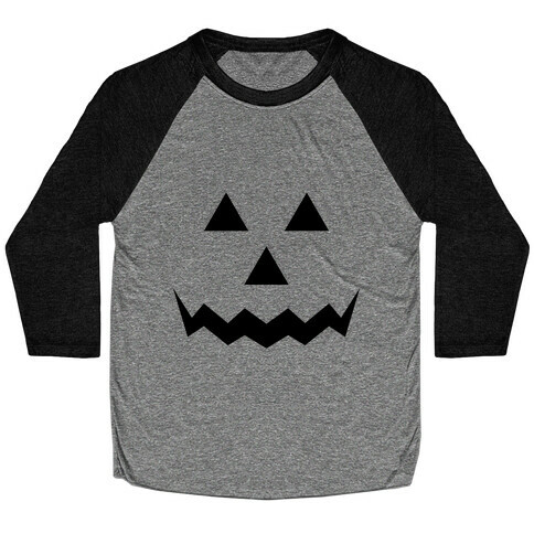 Pumpkin Face Costume Baseball Tee