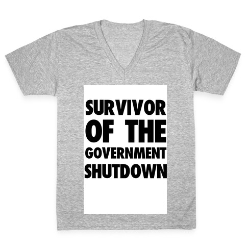 Survivor of the Government V-Neck Tee Shirt