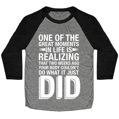 Realizing Great Moments Baseball Tee