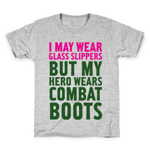 Glass Slippers & Combat Boots Kids T-Shirt