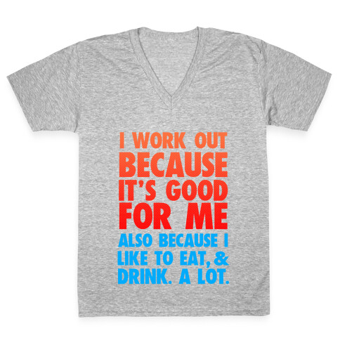 Why I Workout V-Neck Tee Shirt