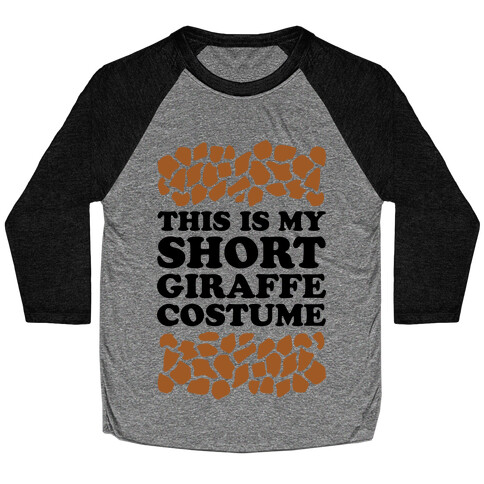 Short Giraffe Costume Baseball Tee