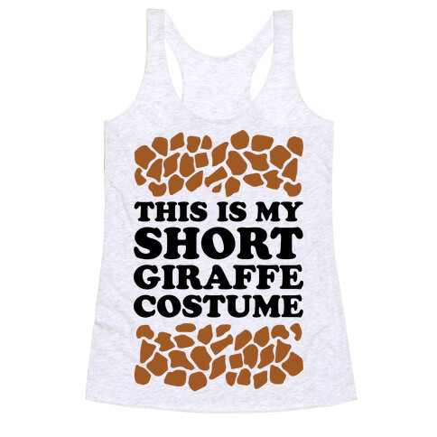 Short Giraffe Costume Racerback Tank Top