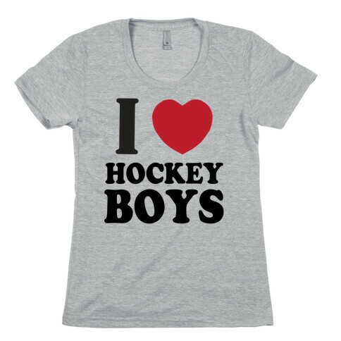 I Love Hockey Boys Womens T-Shirt