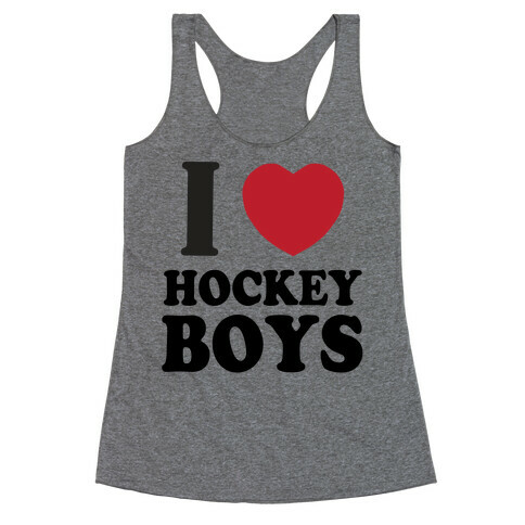 I Love Hockey Boys Racerback Tank Top