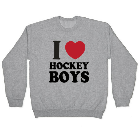 I Love Hockey Boys Pullover
