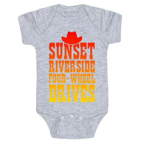 Sunset Riverside Four Wheel Drives Baby One-Piece