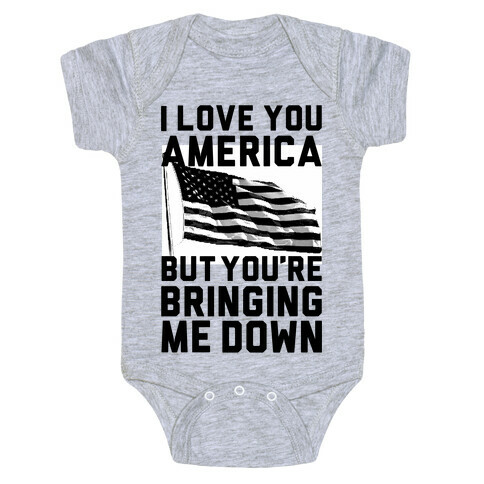 I Love You America Baby One-Piece