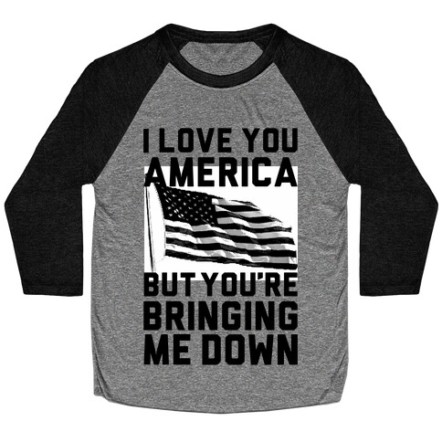 I Love You America Baseball Tee