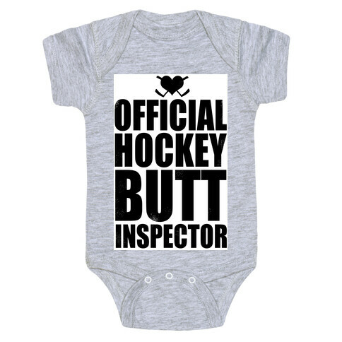 Official Hockey Butt Inspector Baby One-Piece