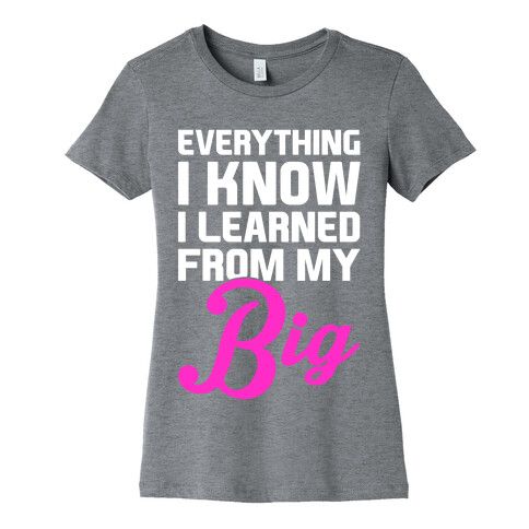 Everything I Know I Learned From My Big Womens T-Shirt