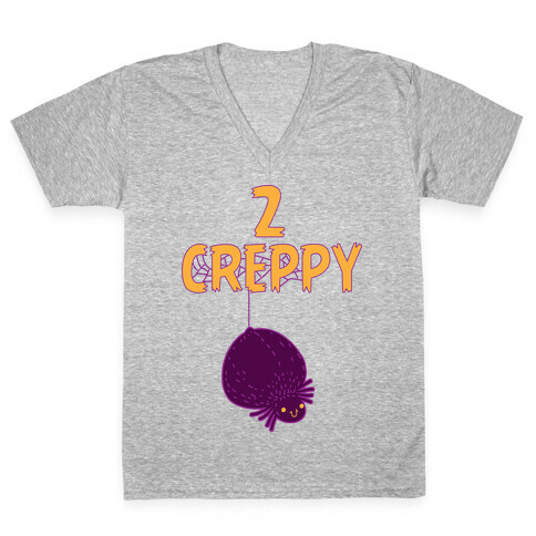 2 creppy  V-Neck Tee Shirt