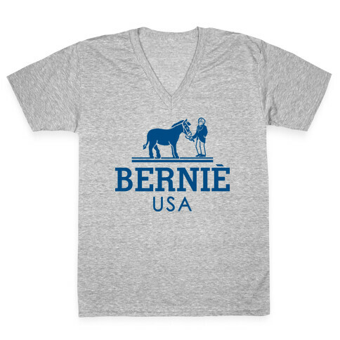 Bernie Sanders USA Fashion Parody V-Neck Tee Shirt