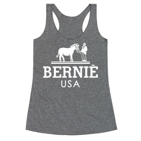 Bernie Sanders USA Fashion Parody/ Racerback Tank Top