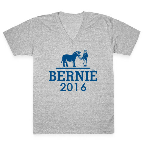 Bernie Sanders 2016 Fashion Parody V-Neck Tee Shirt