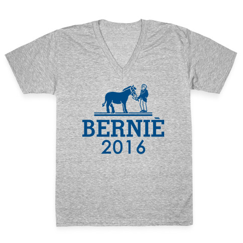 Bernie Sanders 2016 Fashion Parody V-Neck Tee Shirt