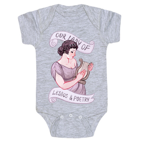Sappho: Our Lady of Lesbos & Poetry Baby One-Piece