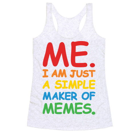 Simple Meme Maker  Racerback Tank Top