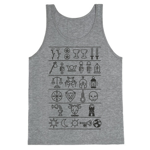 Tarot Card Icons Tank Top