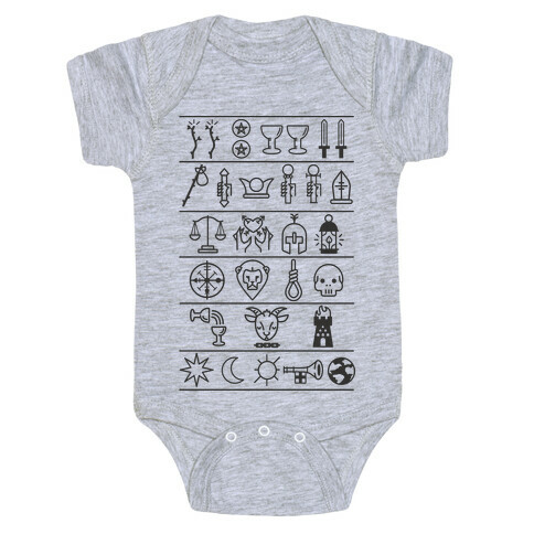 Tarot Card Icons Baby One-Piece