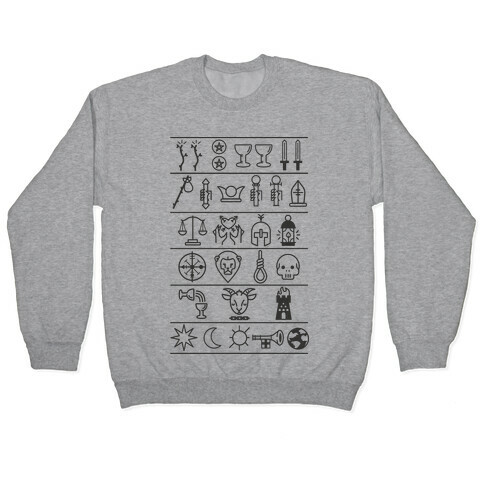 Tarot Card Icons Pullover