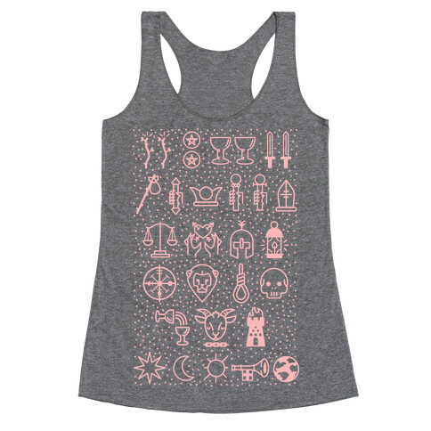 Tarot Card Icons Racerback Tank Top