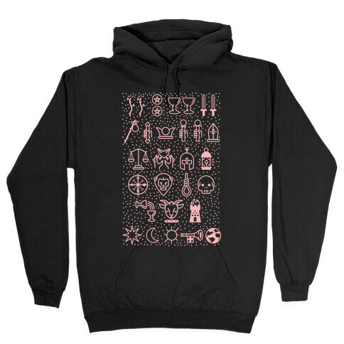 Tarot Card Icons Hooded Sweatshirt