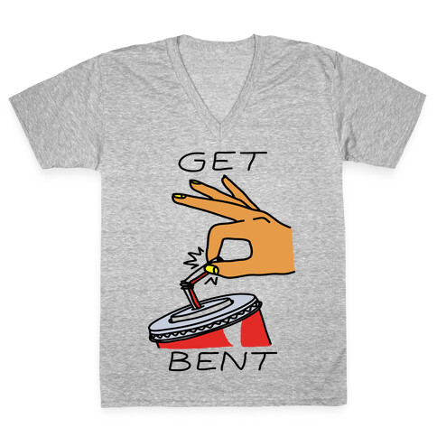 Get Bent V-Neck Tee Shirt