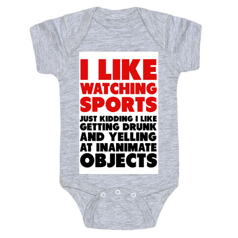 I Like Watching Sports (jk) Baby One-Piece